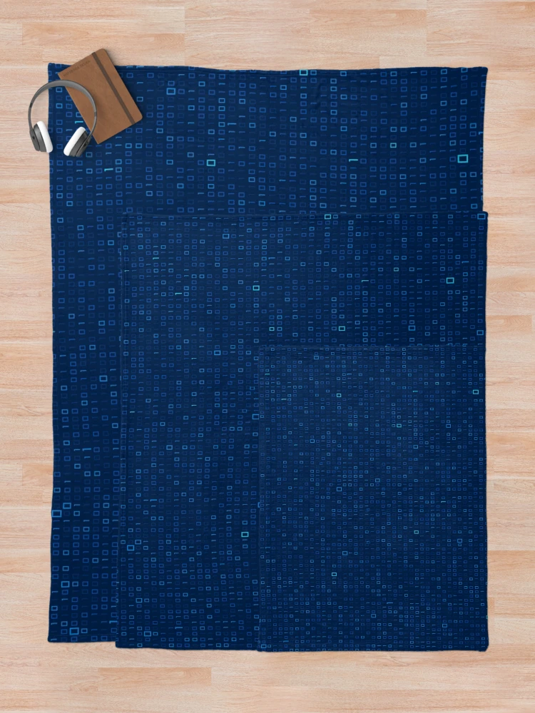 Thumbnail 5 of 6, Throw Blanket, digital technology, binary code program pattern designed and sold by NiamLab.