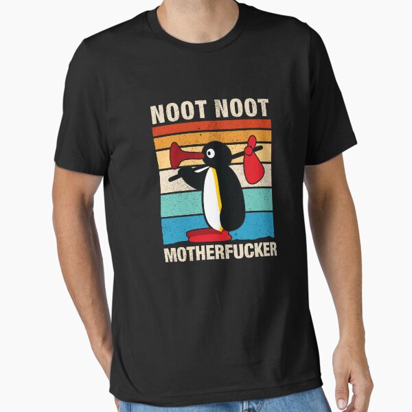 Vista previa del artículo con la obra «Noot Noot Motherfuckers - Pingüino divertido», diseñado y vendido por helsymiduna.