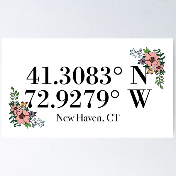 Item preview, Coordenadas de New Haven, CT designed and sold by mynameisliana.