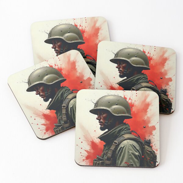 Item preview, Copy of Copy of Abstract Expressionist Soldier – Emotion in Motion designed and sold by AI-Syn-Pro.
