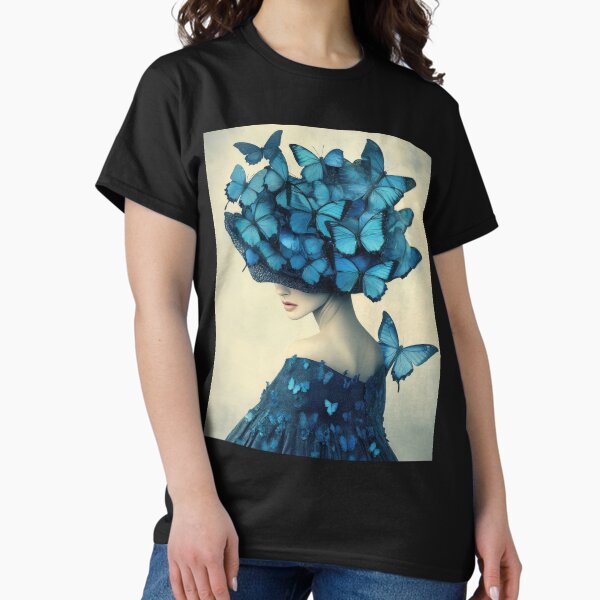 Aperçu de l'œuvre Haute Couture : Papillons bleus créée et vendue par dawnleblanc55.