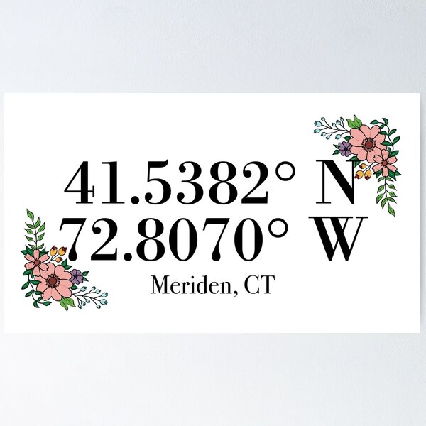 Item preview, Meriden, CT Coordinates designed and sold by mynameisliana.