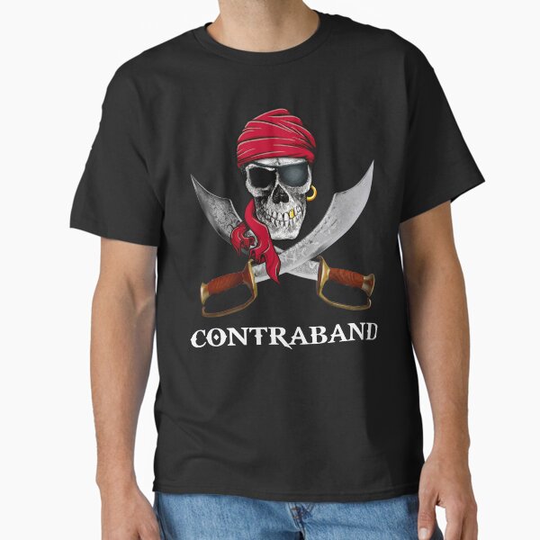CONTRABAND - Red Bandana - Skull & Swords Logo 2 Classic T-Shirt
