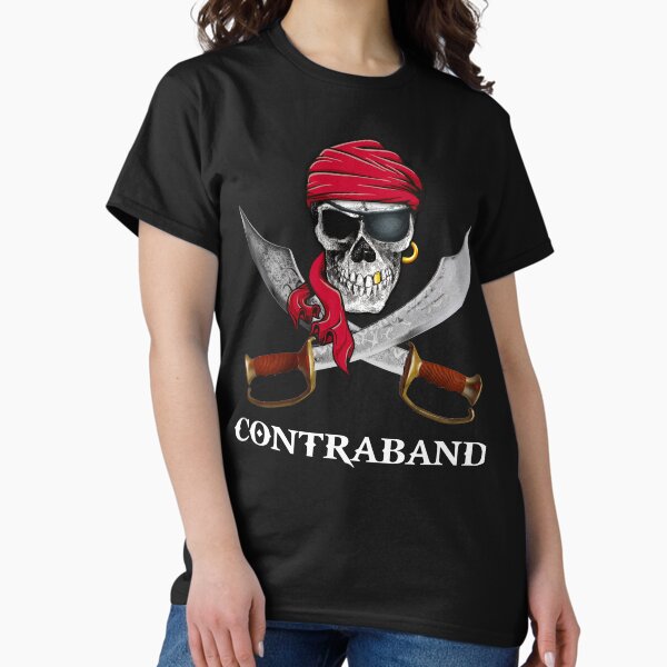CONTRABAND - Red Bandana - Skull & Swords Logo 2 Classic T-Shirt