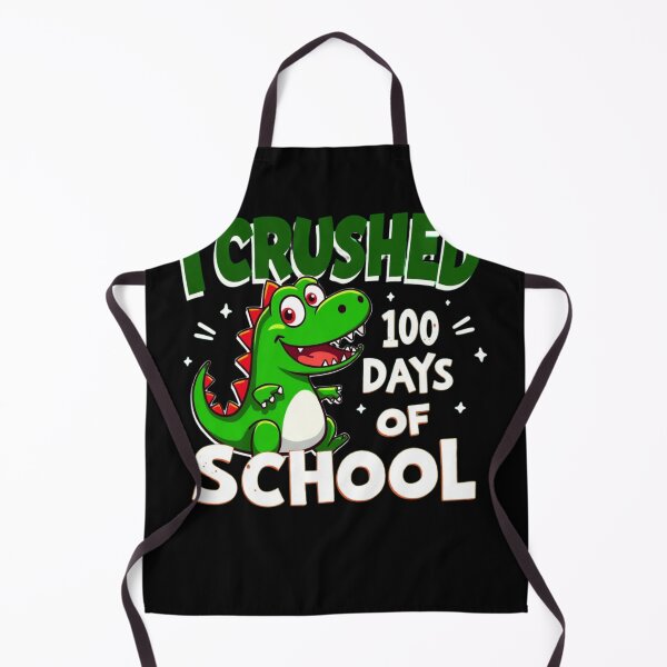 Item preview, I Crushed 100 Days of School - Cartoon Dinosaur Design designed and sold by haitrieuic96.