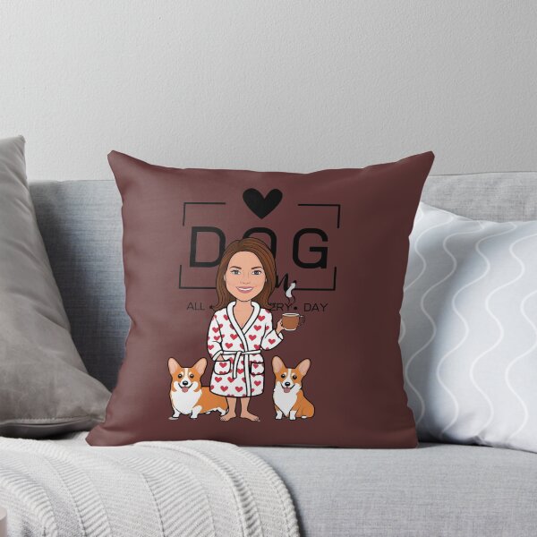 Item preview,  Dog Mom All Day Every Day – Cozy Morning with a Welsh Corgi Pembroke designed and sold by GoodyPaws.
