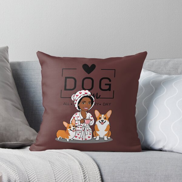 Item preview, Dog Mom All Day Every Day – Cozy Morning with a Welsh Corgi Pembroke designed and sold by GoodyPaws.