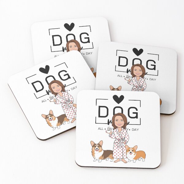 Item preview, Dog Mom All Day Every Day – Cozy Morning with a Welsh Corgi Pembroke designed and sold by GoodyPaws.