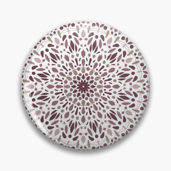 Item preview, Brown Dotted Leaves Mandala Modern Minimalistic designed and sold by cosmiccircles01.