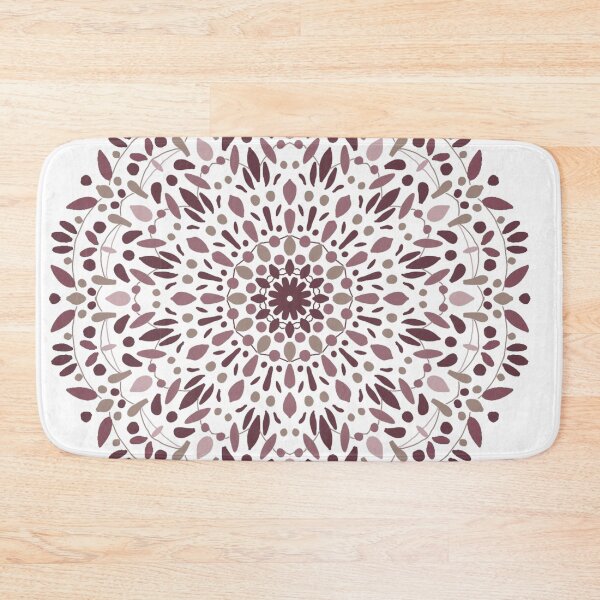 Item preview, Brown Dotted Leaves Mandala Modern Minimalistic designed and sold by cosmiccircles01.