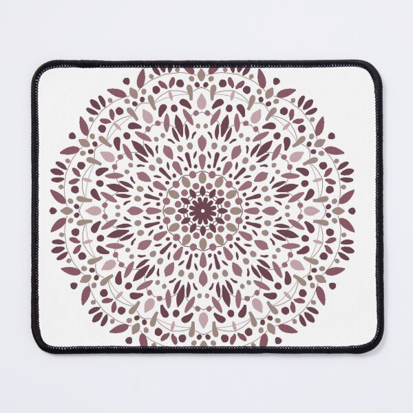 Item preview, Brown Dotted Leaves Mandala Modern Minimalistic designed and sold by cosmiccircles01.