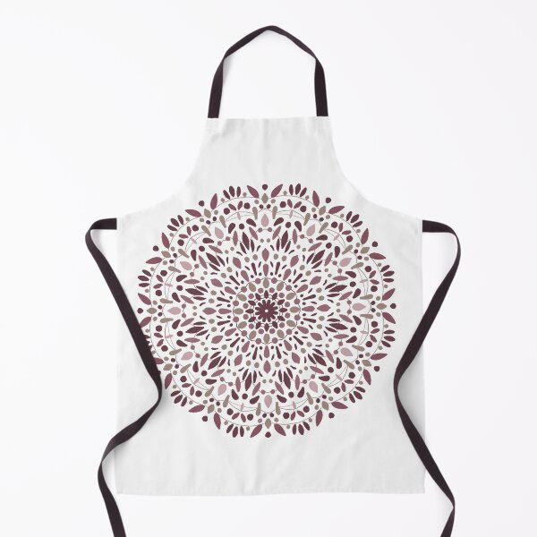 Item preview, Brown Dotted Leaves Mandala Modern Minimalistic designed and sold by cosmiccircles01.