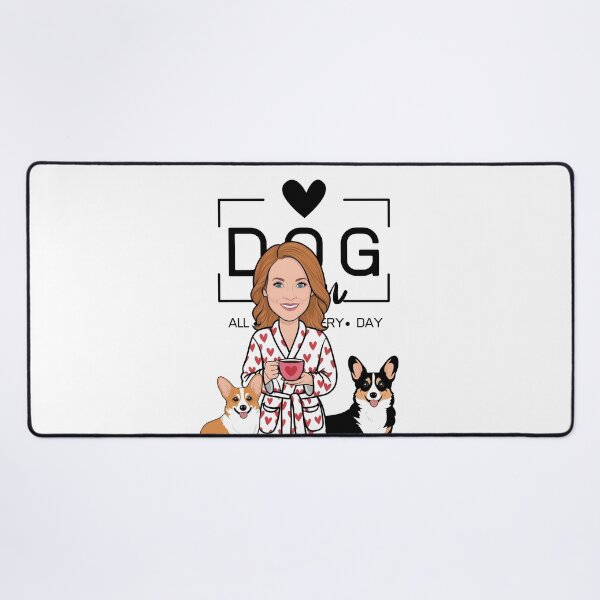 Item preview, Dog Mom All Day Every Day – Cozy Morning with a Welsh Corgi Pembroke designed and sold by GoodyPaws.
