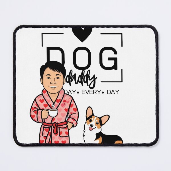 Item preview, Dog Dad All Day Every Day – Cozy Morning with a Welsh Corgi Pembroke designed and sold by GoodyPaws.