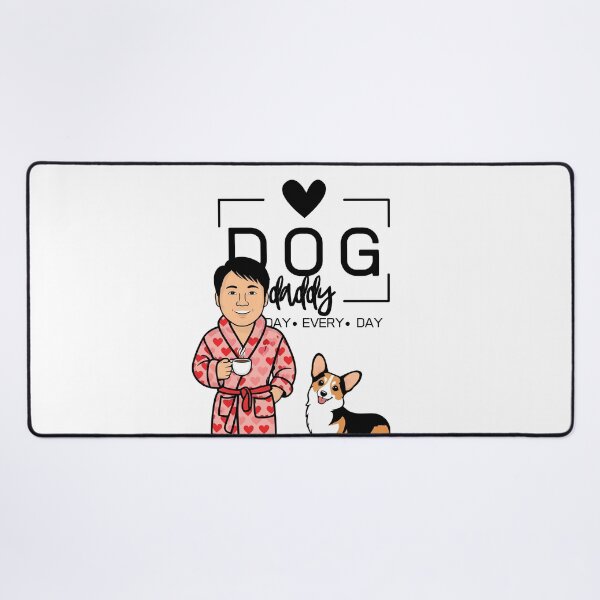 Item preview, Dog Dad All Day Every Day – Cozy Morning with a Welsh Corgi Pembroke designed and sold by GoodyPaws.