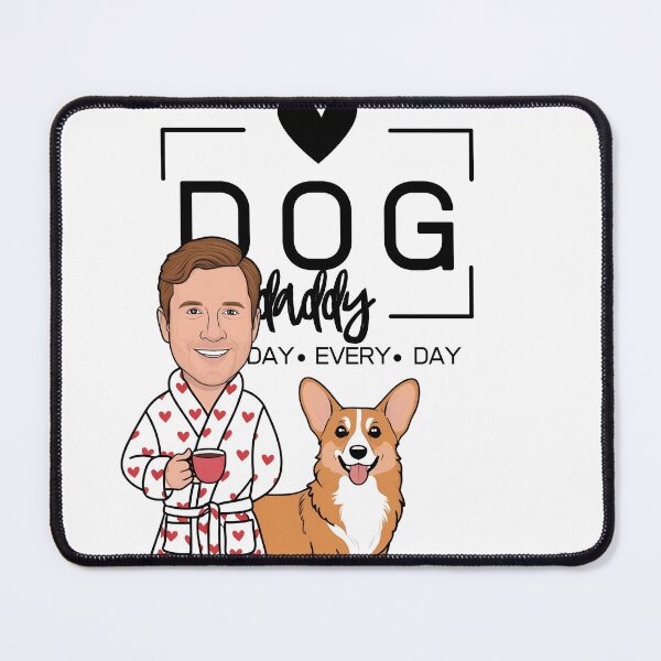 Item preview, Dog Dad All Day Every Day – Cozy Morning with a Welsh Corgi Pembroke designed and sold by GoodyPaws.