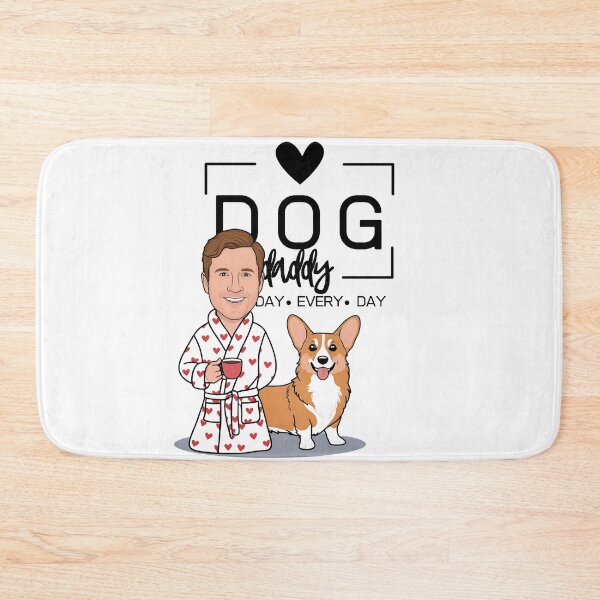 Item preview, Dog Dad All Day Every Day – Cozy Morning with a Welsh Corgi Pembroke designed and sold by GoodyPaws.