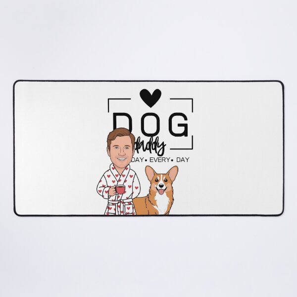 Item preview, Dog Dad All Day Every Day – Cozy Morning with a Welsh Corgi Pembroke designed and sold by GoodyPaws.