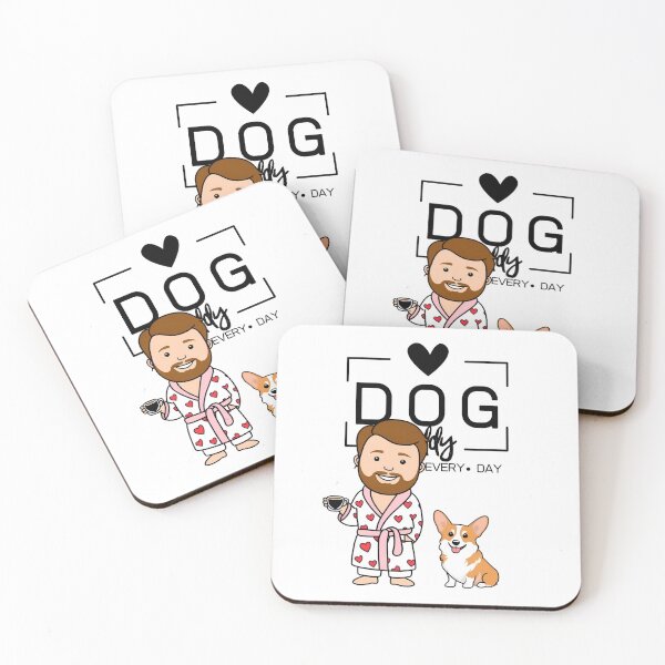 Item preview, Dog Dad All Day Every Day – Cozy Morning with a Welsh Corgi Pembroke designed and sold by GoodyPaws.
