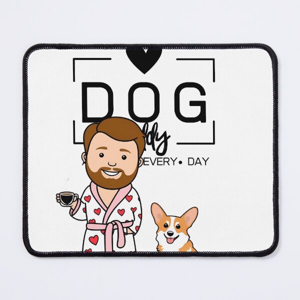 Item preview, Dog Dad All Day Every Day – Cozy Morning with a Welsh Corgi Pembroke designed and sold by GoodyPaws.