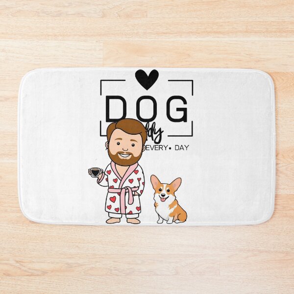 Item preview, Dog Dad All Day Every Day – Cozy Morning with a Welsh Corgi Pembroke designed and sold by GoodyPaws.