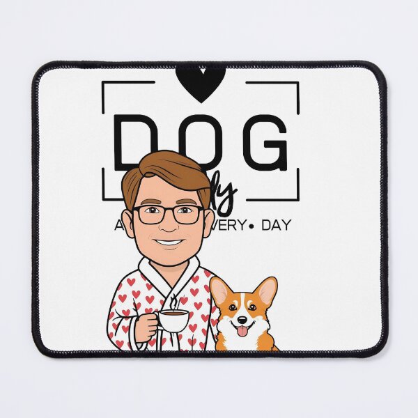 Item preview, Dog Dad All Day Every Day – Cozy Morning with a Welsh Corgi Pembroke designed and sold by GoodyPaws.