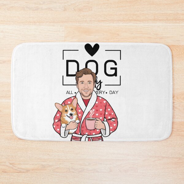 Item preview, Dog Dad All Day Every Day – Cozy Morning with a Welsh Corgi Pembroke designed and sold by GoodyPaws.
