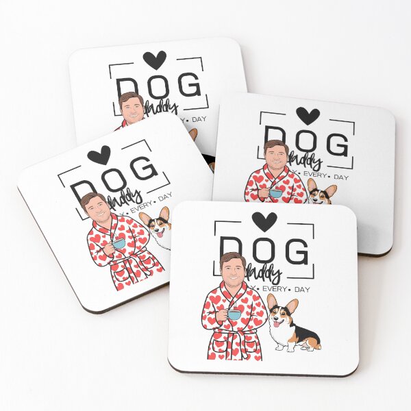 Item preview, Dog Dad All Day Every Day – Cozy Morning with a Welsh Corgi Pembroke designed and sold by GoodyPaws.