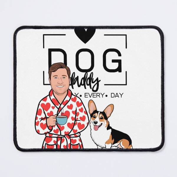 Item preview, Dog Dad All Day Every Day – Cozy Morning with a Welsh Corgi Pembroke designed and sold by GoodyPaws.