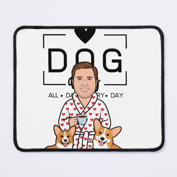 Item preview, Copy of Dog Dad All Day Every Day – Cozy Morning with a Welsh Corgi Pembroke designed and sold by GoodyPaws.