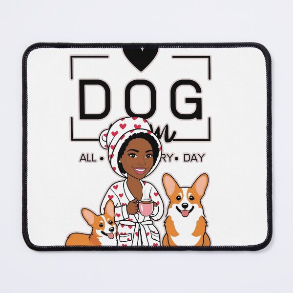 Item preview, Dog Mom All Day Every Day – Cozy Morning with a Welsh Corgi Pembroke designed and sold by GoodyPaws.