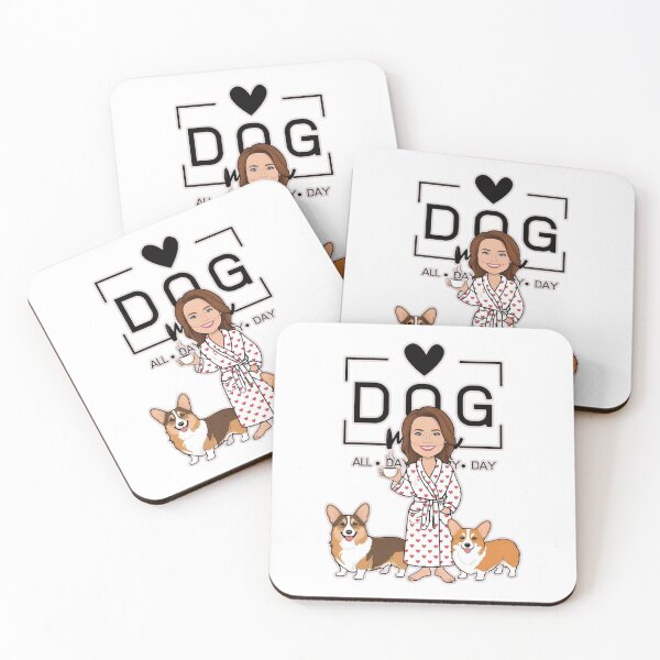Item preview, Dog Mom All Day Every Day – Cozy Morning with a Welsh Corgi Pembroke designed and sold by GoodyPaws.