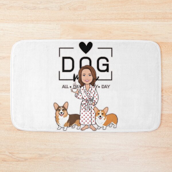 Item preview, Dog Mom All Day Every Day – Cozy Morning with a Welsh Corgi Pembroke designed and sold by GoodyPaws.