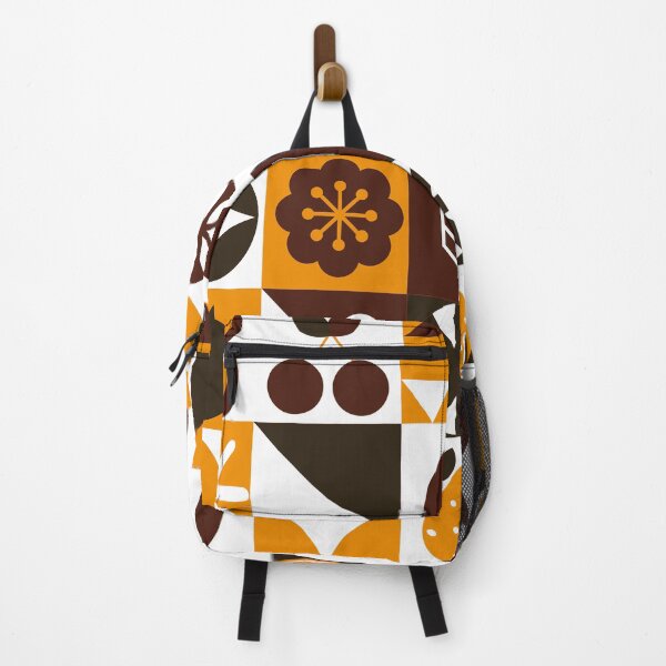Item preview, Bauhaus-Inspired Mid-Century Modern Orange And Brown Fruit Pattern designed and sold by DEC02.