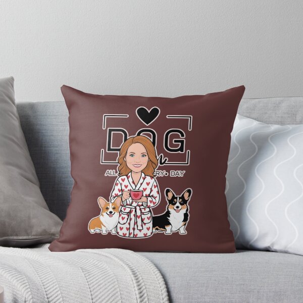 Item preview, Dog Mom All Day Every Day – Cozy Morning with a Welsh Corgi Pembroke designed and sold by GoodyPaws.