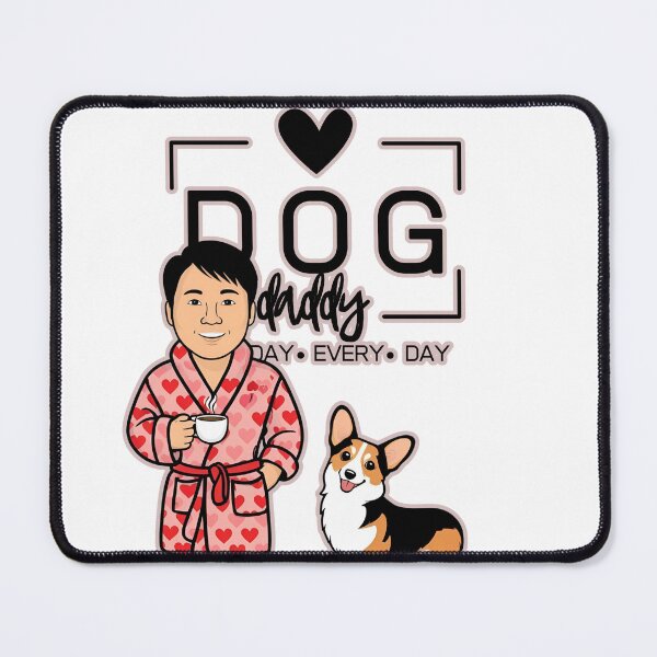 Item preview, Dog Dad All Day Every Day – Cozy Morning with a Welsh Corgi Pembroke designed and sold by GoodyPaws.