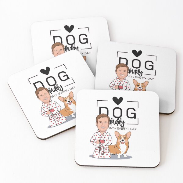 Item preview, Dog Dad All Day Every Day – Cozy Morning with a Welsh Corgi Pembroke designed and sold by GoodyPaws.
