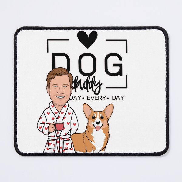 Item preview, Dog Dad All Day Every Day – Cozy Morning with a Welsh Corgi Pembroke designed and sold by GoodyPaws.