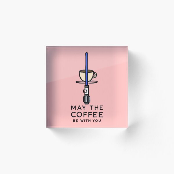 Aperçu de l'œuvre Que le café soit avec vous ☕⚔️ Édition bleue créée et vendue par TSQ.