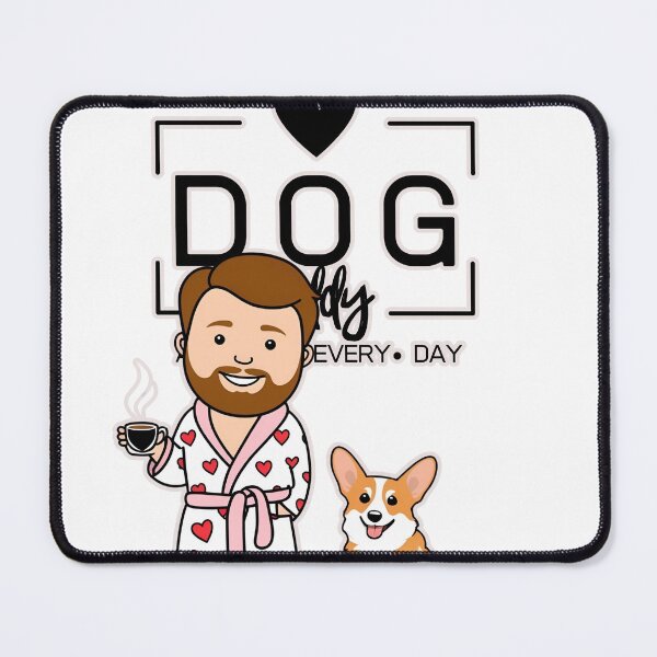 Item preview, Dog Dad All Day Every Day – Cozy Morning with a Welsh Corgi Pembroke designed and sold by GoodyPaws.