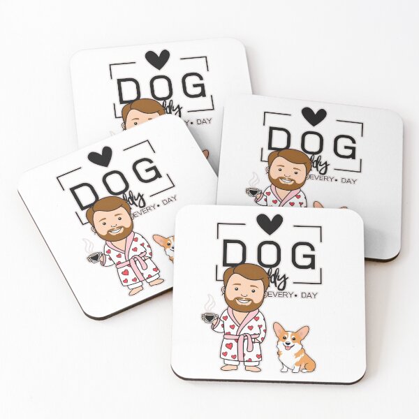 Item preview, Dog Dad All Day Every Day – Cozy Morning with a Welsh Corgi Pembroke designed and sold by GoodyPaws.