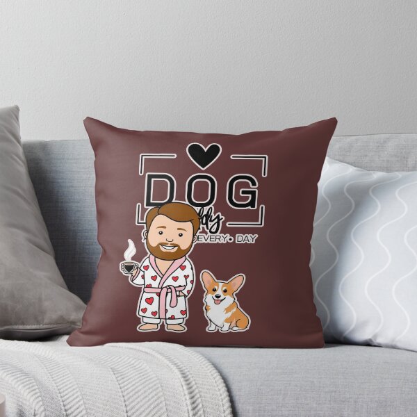 Item preview, Dog Dad All Day Every Day – Cozy Morning with a Welsh Corgi Pembroke designed and sold by GoodyPaws.