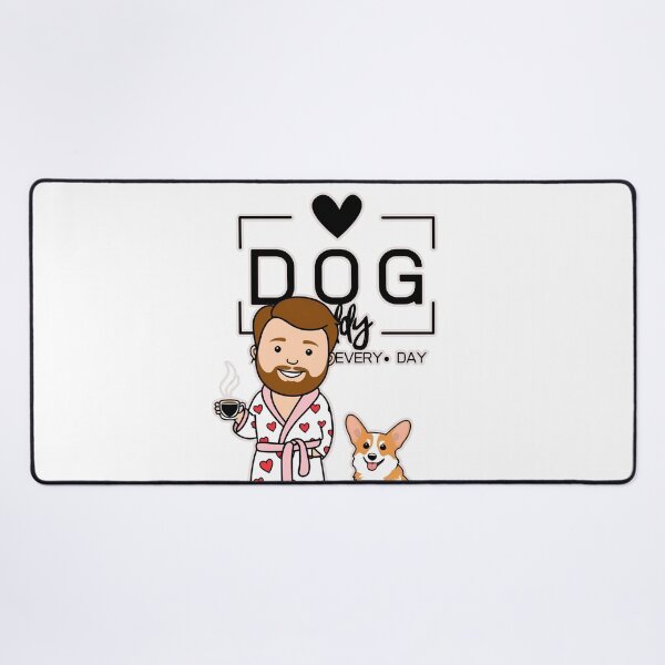 Item preview, Dog Dad All Day Every Day – Cozy Morning with a Welsh Corgi Pembroke designed and sold by GoodyPaws.