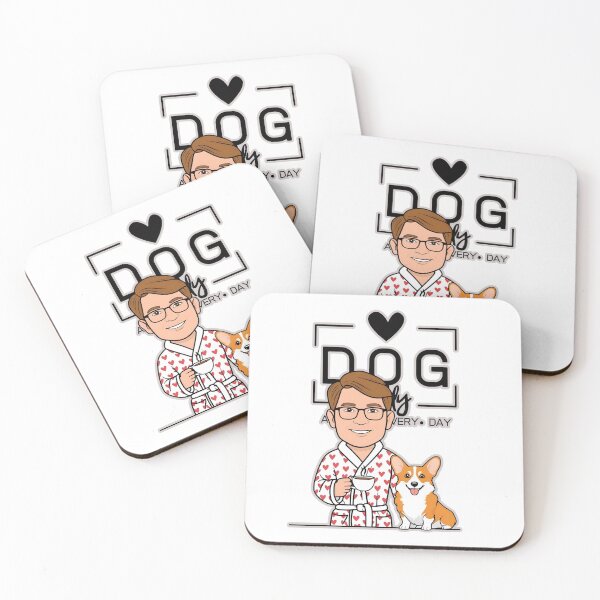 Item preview,  Dog Dad All Day Every Day – Cozy Morning with a Welsh Corgi Pembroke designed and sold by GoodyPaws.