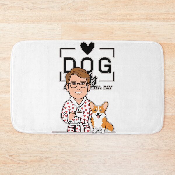 Item preview,  Dog Dad All Day Every Day – Cozy Morning with a Welsh Corgi Pembroke designed and sold by GoodyPaws.