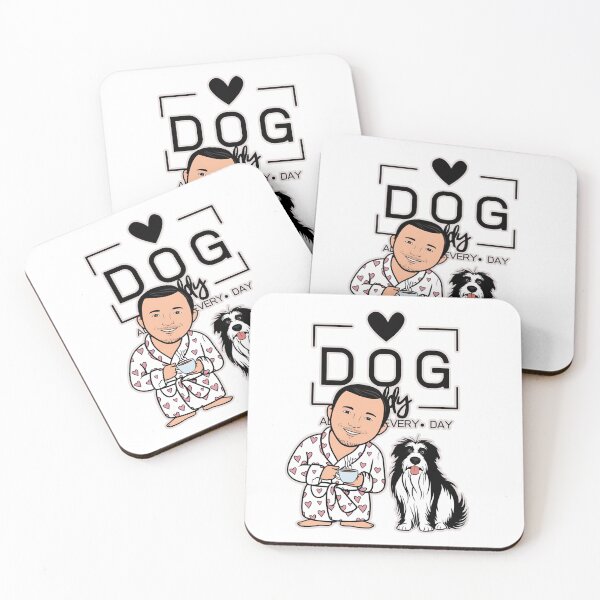 Item preview, Dog Dad All Day Every Day – Cozy Morning with a Pyrenean Sheepdog designed and sold by GoodyPaws.