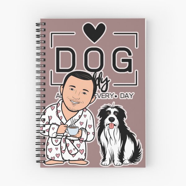 Item preview, Dog Dad All Day Every Day – Cozy Morning with a Pyrenean Sheepdog designed and sold by GoodyPaws.