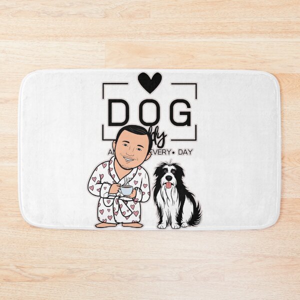 Item preview, Dog Dad All Day Every Day – Cozy Morning with a Pyrenean Sheepdog designed and sold by GoodyPaws.