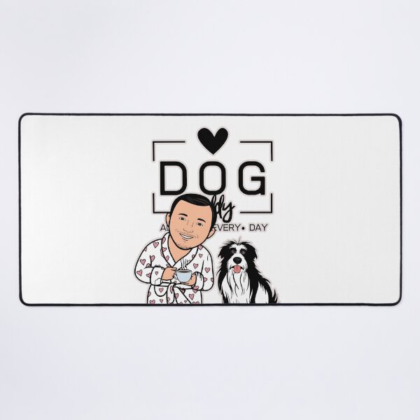 Item preview, Dog Dad All Day Every Day – Cozy Morning with a Pyrenean Sheepdog designed and sold by GoodyPaws.