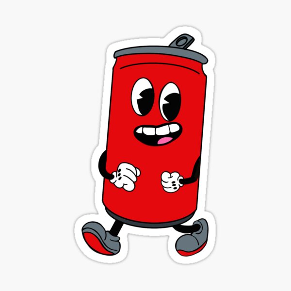 Happy soda can Sticker
